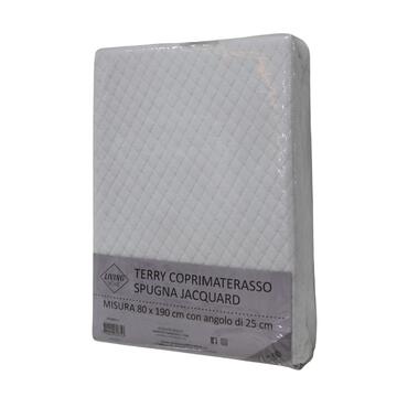 Coprimaterasso Terry in Spugna Jacquard con Angoli 80x190cm