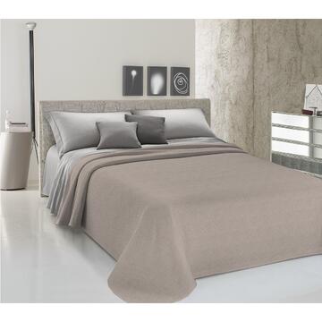 Telo Arredo 2 Piazze Dublino Beige 100% Cotone Made in Italy 260x280cm - Savoltex