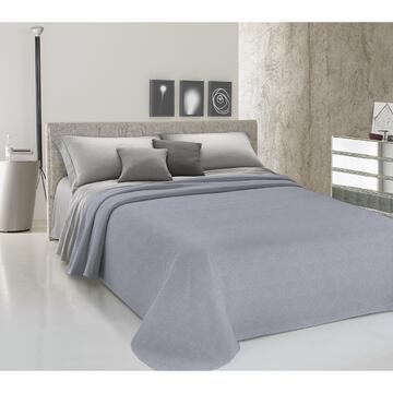 Telo Arredo 2 Piazze Dublino Grigio 100% Cotone Made in Italy 260x280cm - Savoltex