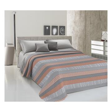 Telo Arredo 2 Piazze Azteco Arancio 100% Cotone Made in Italy 260x280cm - Savoltex