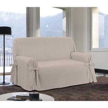 Copridivano 2 Posti Dublino Beige con Laccetti 140x85x85