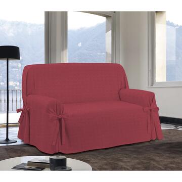 Copridivano 2 Posti Dublino Rosso con Laccetti 140x85x85