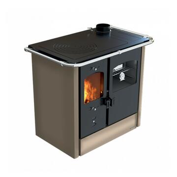 Stufa cucina a legna Nada con forno 140A cappuccino - Lincar