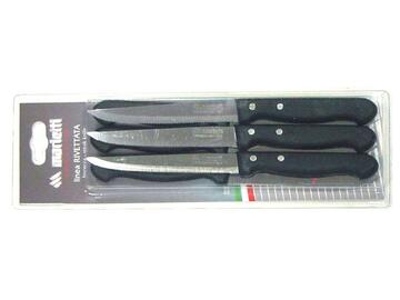 Marietti Set 3 Coltelli Bistecca Manico Rivettato,...