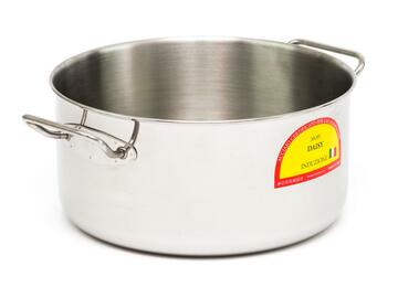 Casseruola Daisy in acciaio inox, con due manici, 40 cm.