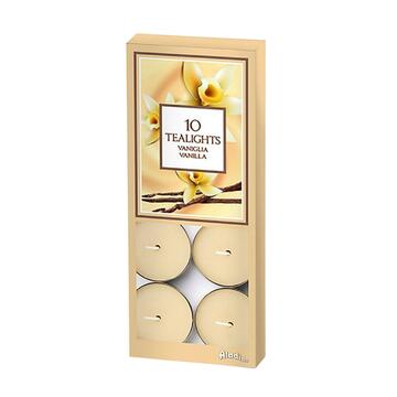 Candele Tea light Vaniglia 10 pz