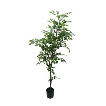 Albero Artificiale di Mini Ficus 153cm per Decorazione Interni