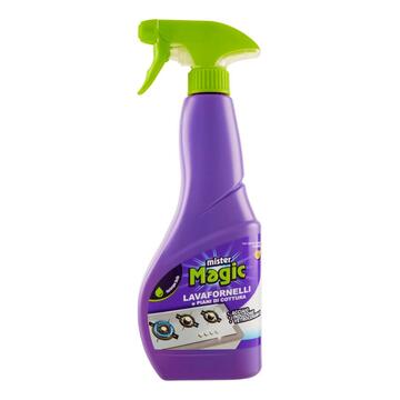 Mister Magic sgrassatore igienizzante lavafornelli e piani cottura 500 ML