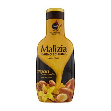 Bagnoschiuma vellutante Malizia all'olio di argan e vaniglia 1000 Ml