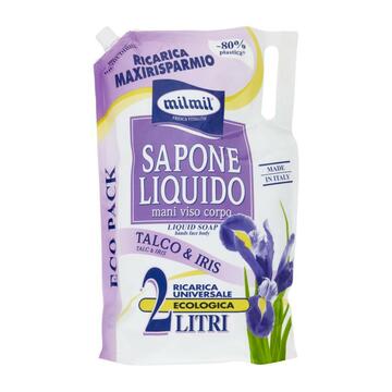 Mil Mil ricarica sapone liquido talco e iris 2 lt