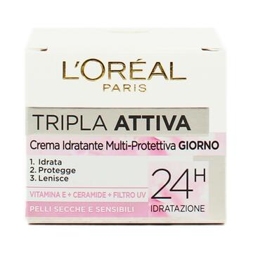 L'Oreal Paris crema idratante giorno Tripla Attiva pelli secche 50ML