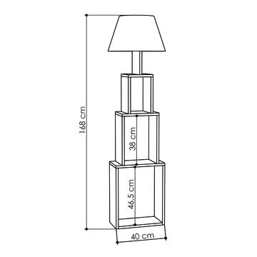 Lampada da terra moderna Tower a piramide 3 ripiani... - Marino fa Mercato