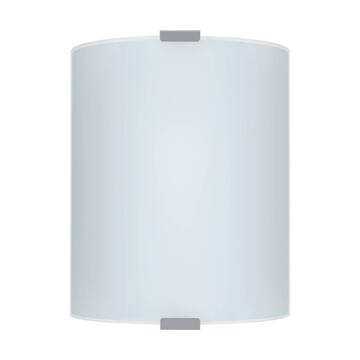 Lampada Grafik da parete in metallo e vetro satinato bianco