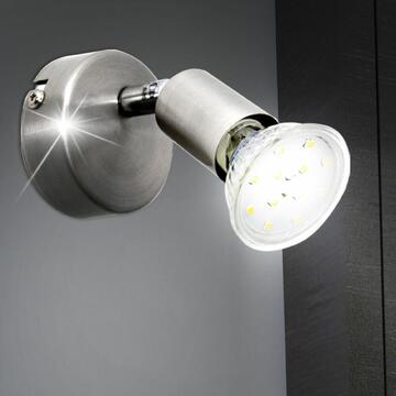 Faretto Buzz Led in metallo Nickel opaco