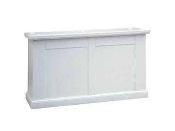 Cassapanca a ribalta in legno bianco, 120x68x46