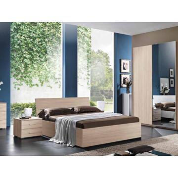 Letto Matrimoniale Easy con Vano Contenitore - Olmo