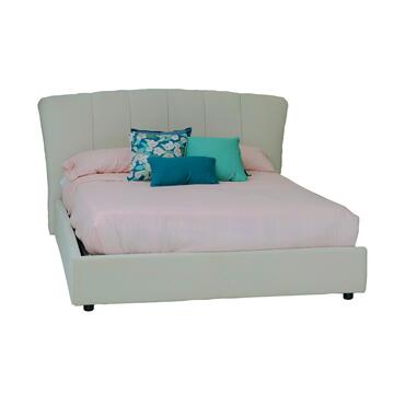 Letto matrimoniale Mirto con contenitore - beige