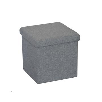 Pouff Bouclé contenitore pieghevole 38x38x38 Nero... - Marino fa Mercato