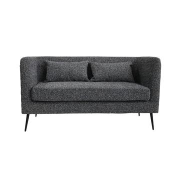 Divano 2 Posti Moderno Bold Bouclé Nero 144x79x70cm Marino fa Mercato