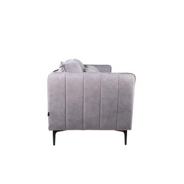 Divano 3 Posti Hart Grigio + 2 Cuscini 194x87x85cm - Marino fa Mercato