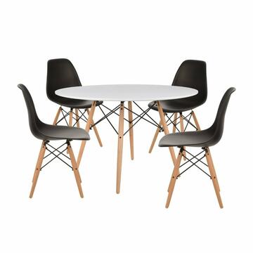 Sedia moderna design nordico Dorian in plastica nera... - Marino fa Mercato