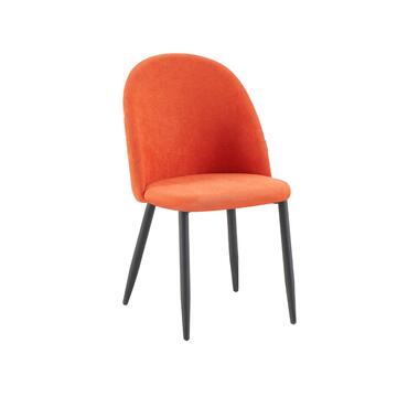 Sedia Moderna Sissy Rivestita in Tessuto Arancio 55x86x48cm