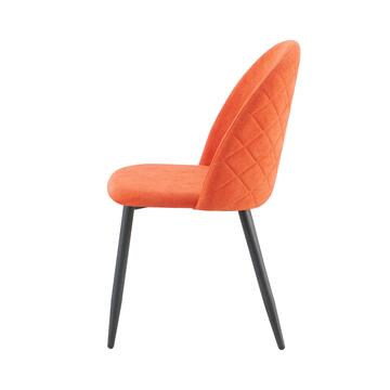 Sedia Moderna Sissy Rivestita in Tessuto Arancio 55x86x48cm - Marino fa Mercato