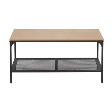 Tavolino da Soggiorno 90x45x45cm in Metallo Nero e... - Marino fa Mercato