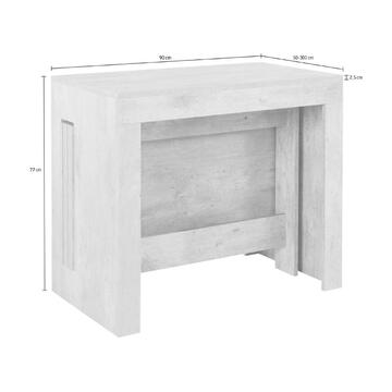 Tavolo Console Pratika 51/300x97cm Bianco - Marino fa Mercato