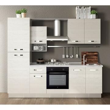 Cucina completa Divina grigio chiaro 240 cm, Ares