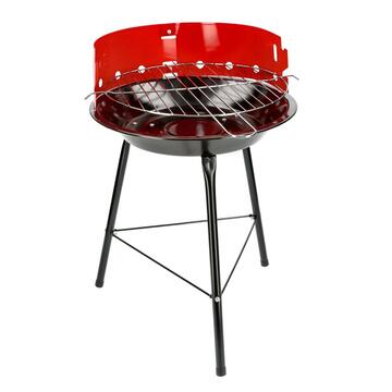 Barbecue tondo a carbone con paravento e griglia 36cm