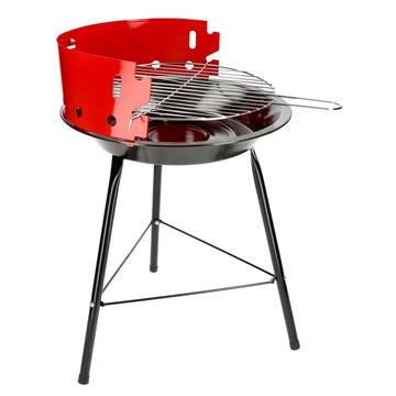 Barbecue tondo a carbone con paravento e griglia 36cm