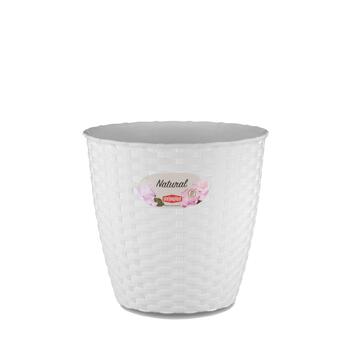 Vaso natural 19 cm bianco