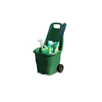 Carrello Giardino Smart con Ruote Grigio / Verde