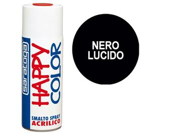 Saratoga Happy Color vernice spray acrilico nero lucido...