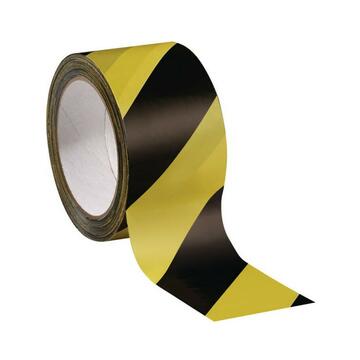 Nastro segnaletico di sicurezza pvc giallo e nero 50x30mt