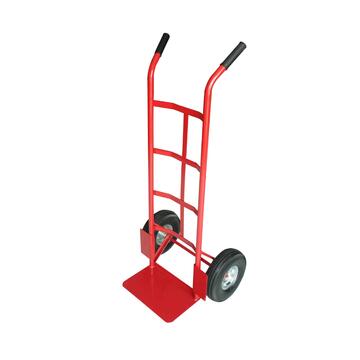 Carrello Sollevatore con 2 Ruote in Acciaio Rosso Max 250kg 54x118x46,5cm