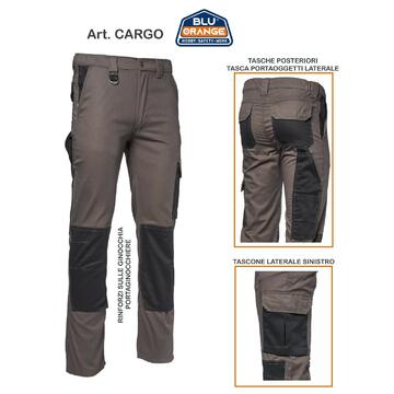 Pantalone tecnico cargo 2XL grigio/nero