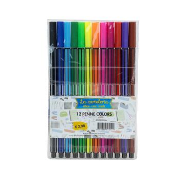 12 Penne colors punta fine