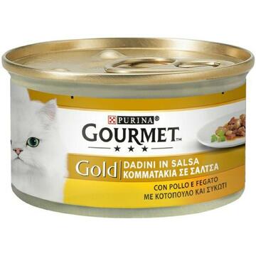 Gourmet Gold 85 gr dadini in salsa con Fegato e Pollo...