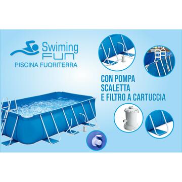 Piscina fuori terra rettangolare con scaletta 400x200x100... - Marino fa Mercato