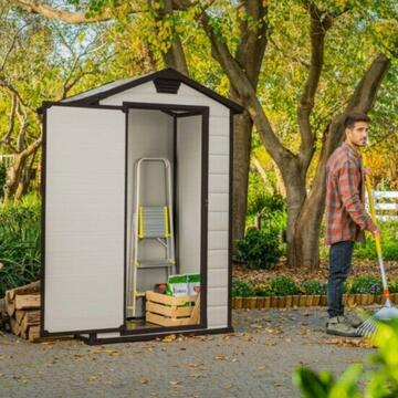 Casetta Manor 4x3 porta attrezzi beige - Keter - Marino fa Mercato