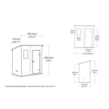 Casetta per Attrezzi Manor Pent 6x4 Grigio 183.5 x... - Marino fa Mercato