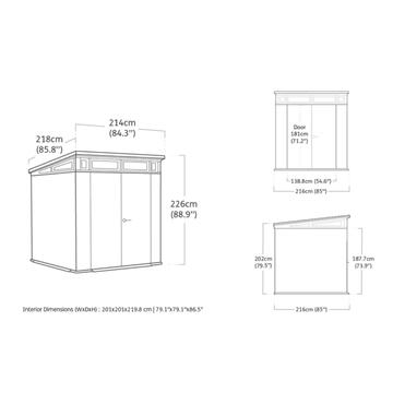 Casetta Porta Attrezzi Artisan 7x7 Grigia 214x218x226cm... - Marino fa Mercato