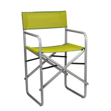 Sedia da regista in metallo, verde lime