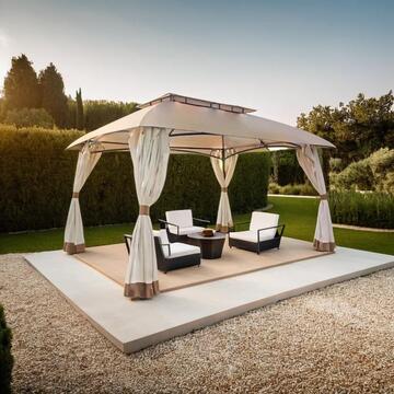 Gazebo con tende Burano per giardino 3x4